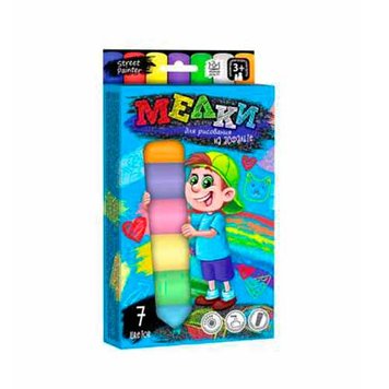 Мелки цветные "Danko Toys" MEL-01-05U, 7 цветов, большие 118901 фото — Кузя