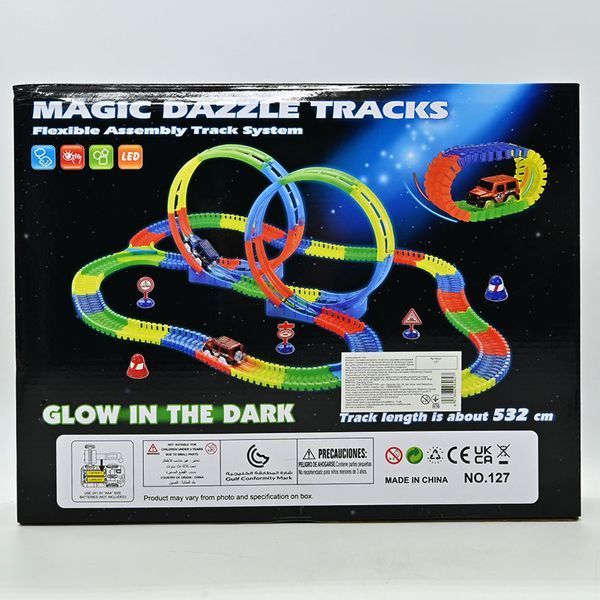 Трек неоновый с подсветкой Magic Dazzle Tracks 278 деталей MG 127 189673 фото &mdash; Кузя