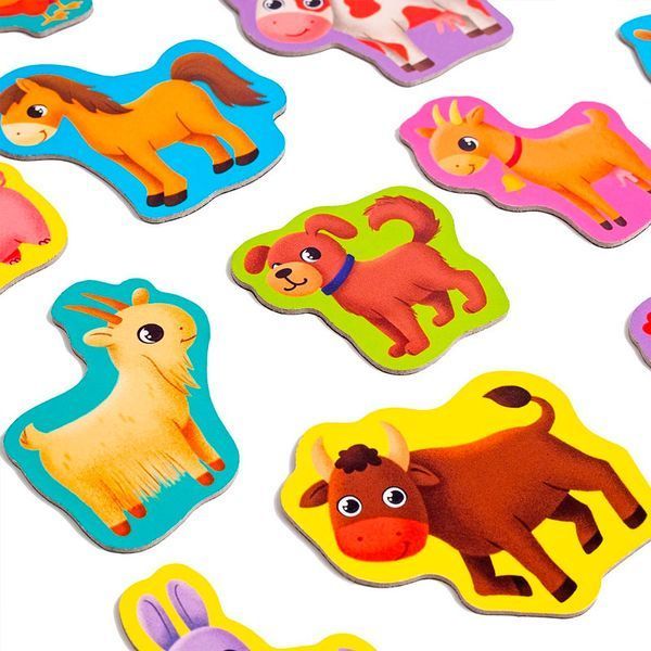 Дитячий набір магнітів Vladi Toys Ферма VT 3106-24, 17 елементів 192331 фото &mdash; Кузя