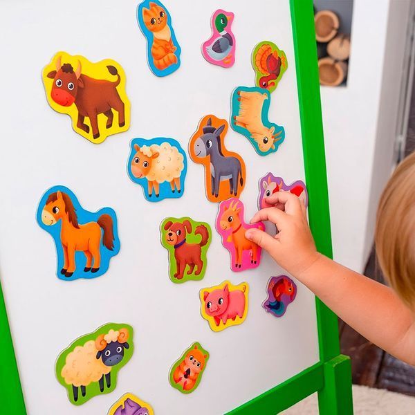 Дитячий набір магнітів Vladi Toys Ферма VT 3106-24, 17 елементів 192331 фото &mdash; Кузя