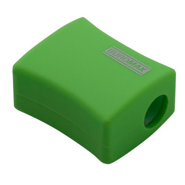 Подвійна стругачка для олівців Buromax Alfa BM.4778 Rubber Touch, 3 кольори