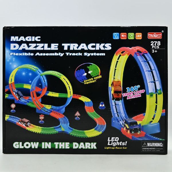 Трек неоновый с подсветкой Magic Dazzle Tracks 278 деталей MG 127 189673 фото &mdash; Кузя