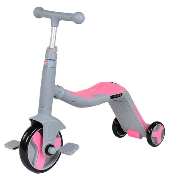 Самокат музыкальный с подсветкой 3в1 (Самокат-Беговел-Велосипед) Best Scooter JT 90601 131568 фото &mdash; Кузя