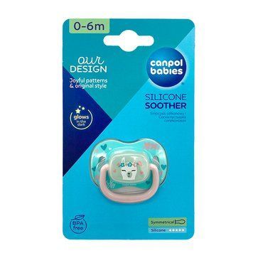 Силиконовая пустышка Canpol babies 34/920_lama, 0-6 мес., светится 160095 фото &mdash; Кузя