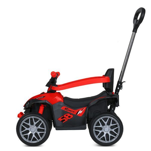 Квадроцикл-толокар 3в1 Bambi Racer M 5782EBLR-3 з батьківською ручкою та пультом, червоний