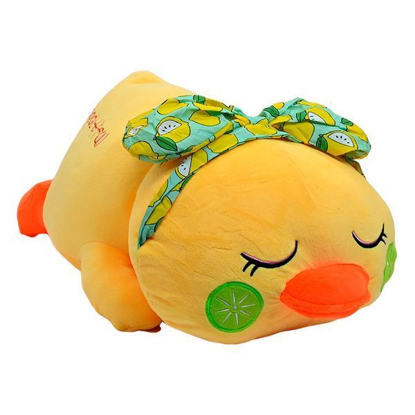 Мягкая игрушка с пледом 3 в 1 "Уточка с бантиком" L1126, 60 см 134663 фото &mdash; Кузя