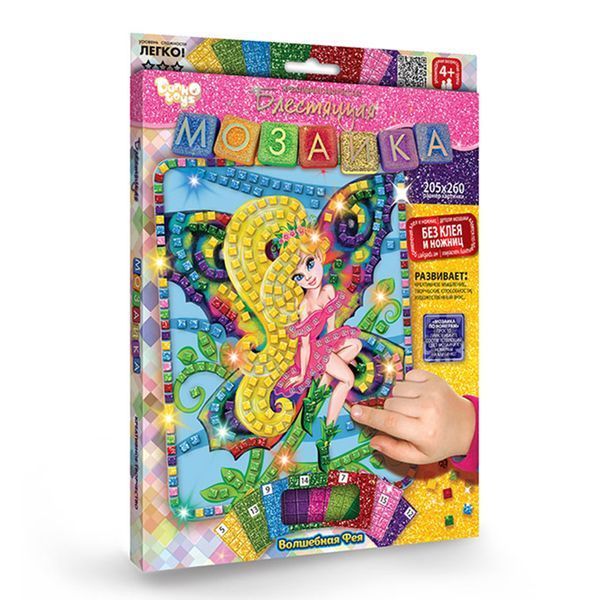 Мозаїка блискуча БМ 02-10 "Чарівна фея", Danko Toys 107048 фото — Кузя
