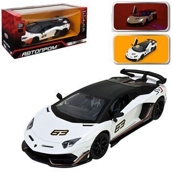 Машинка металева з підсвічуванням і звуком Lamborghini SVJ Автопром 68269A 186847 фото &mdash; Кузя