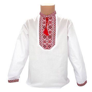 Вышиванка для мальчика "Козачок" красный 128р 162959 фото &mdash; Кузя