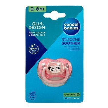 Силиконовая пустышка Canpol babies 34/920_panda, 0-6 мес., светится 160097 фото &mdash; Кузя