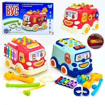 Развивающая музыкальная игрушка "Автобус" 28140, 2 цвета 175596 фото &mdash; Кузя