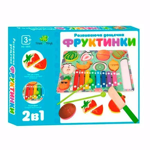 Розвиваюча дощечка з ксилофоном 2в1 &laquo;Фруктинки&raquo; MD 1895 173802 фото &mdash; Кузя