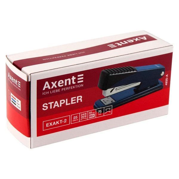 Степлер металевий Axent Exakt-2 4925-06-A 24/6 до 25 аркушів 194573 фото &mdash; Кузя