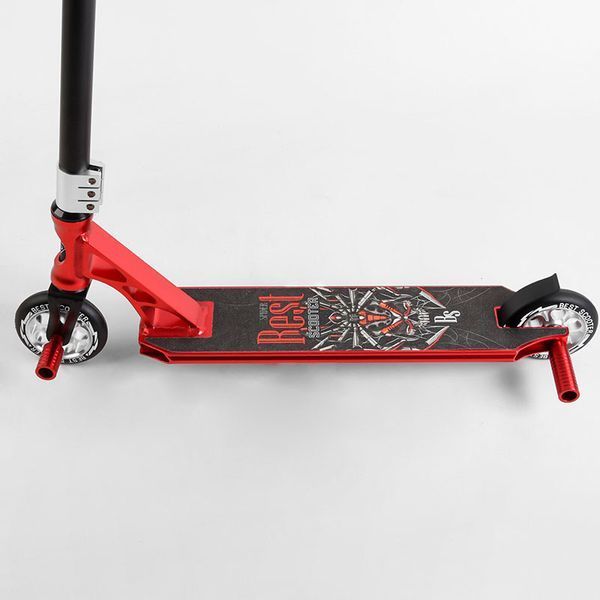 Трюковий самокат Best Scooter 28536 з пегами, алюмінієвими дисками та HIC-системою, червоний 193458 фото &mdash; Кузя