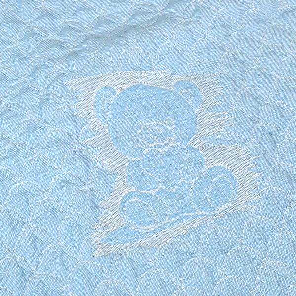 Плед детский стеганый Adin Baby 90 x 95 см арт. 9500, голубой (Мишка) 191278 фото &mdash; Кузя
