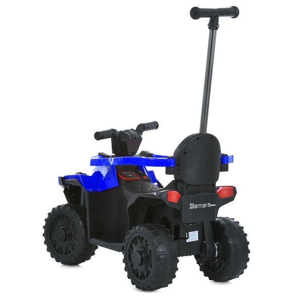 Квадроцикл-толокар 3 в 1 Bambi Racer M 6123EBLR-4 з батьківською ручкою та пультом керування, синій