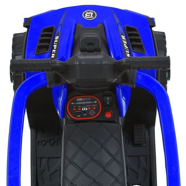 Квадроцикл-толокар 3 в 1 Bambi Racer M 6123EBLR-4 з батьківською ручкою та пультом керування, синій