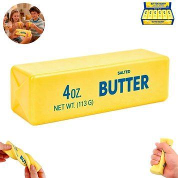 Іграшка-антистрес сквіш Вершкове масло Butter Multicolor 193350 фото &mdash; Кузя