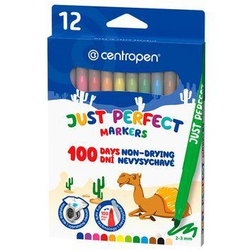 Фломастери Centropen Just Perfect 2510/12, 12 кольорів 150827 фото &mdash; Кузя