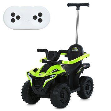 Дитячий квадроцикл-толокар 3в1 з пультом управління Bambi Racer M 6123EBLR-5 салатовий