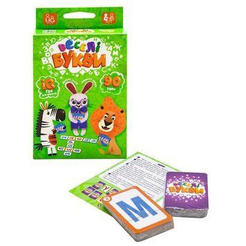 Настільна карткова гра "Веселі букви" G-VB-01U Danko Toys, укр. 136888 фото &mdash; Кузя