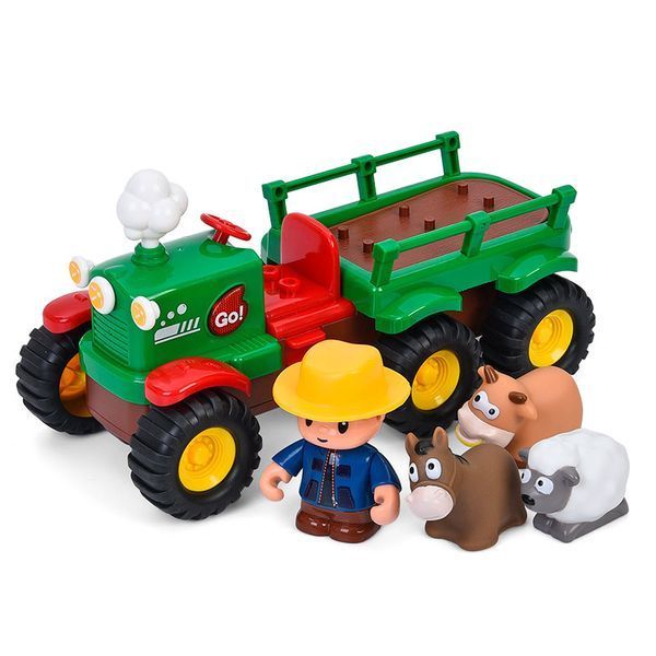 Музыкальная игрушка Трактор Limo Toy M 6303 с прицепом и фигурками животных укр 191459 фото &mdash; Кузя