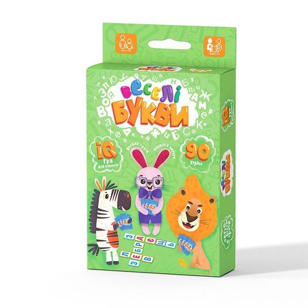 Настільна карткова гра "Веселі букви" G-VB-01U Danko Toys, укр. 136888 фото &mdash; Кузя