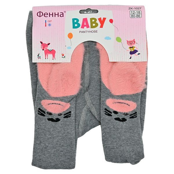 Колготки детские махровые для девочки "Фенна" 80-86(12-18м.) арт.ZK-1027-1 178577 фото &mdash; Кузя