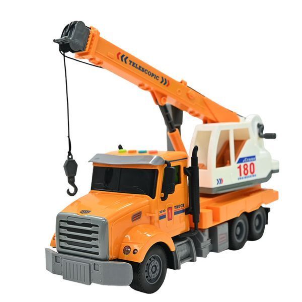 Строительный автокран HT 6803 W с инерционным механизмом, светом и звуком, 3 цвета 192575 фото &mdash; Кузя