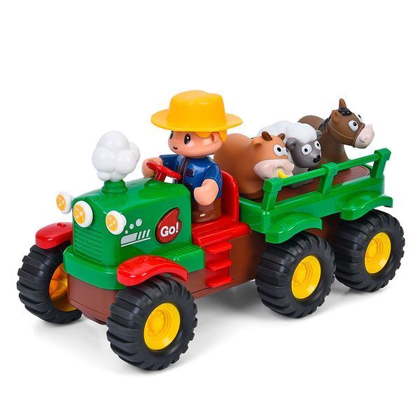 Музыкальная игрушка Трактор Limo Toy M 6303 с прицепом и фигурками животных укр 191459 фото &mdash; Кузя