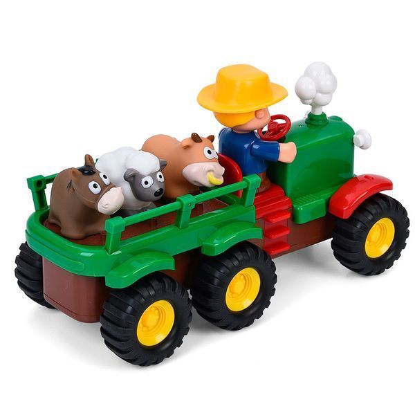 Музыкальная игрушка Трактор Limo Toy M 6303 с прицепом и фигурками животных укр 191459 фото &mdash; Кузя