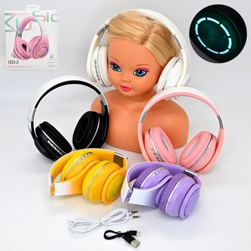 Бездротові дитячі навушники з підсвічуванням USB C 64093, 5 кольорів 170486 фото