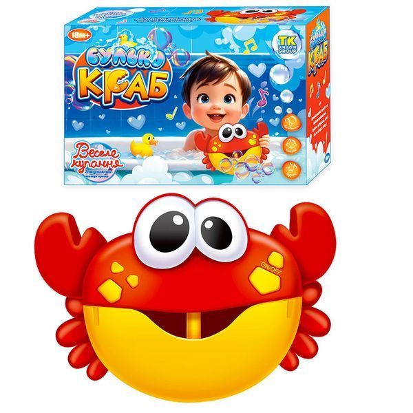 Музыкальная игрушка-пенообразователь для ванной "Булькокраб" TK 65558 173445 фото &mdash; Кузя