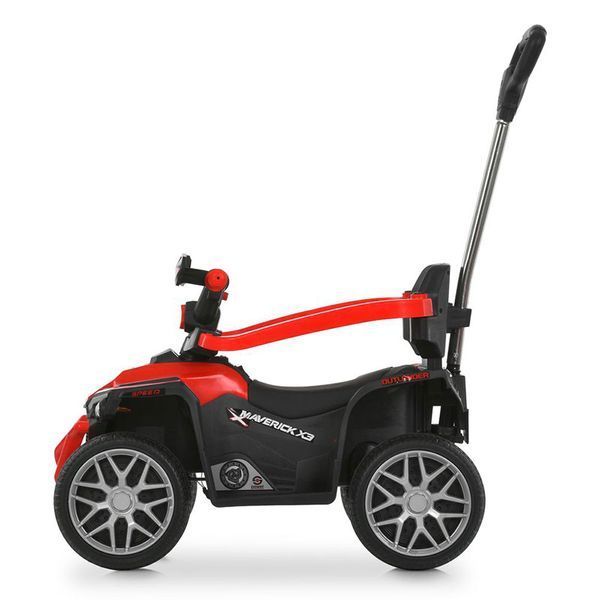 Квадроцикл-толокар 3в1 Bambi Racer M 6275EBLR-3 з батьківською ручкою та пультом керування, червоний