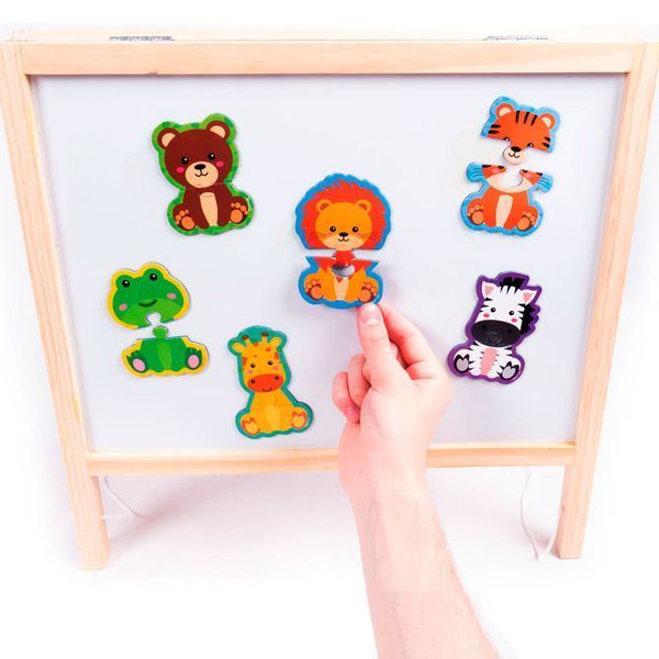 Детские магнитные пазлы Животные Vladi Toys VT1733-04, 6 картинок 192338 фото &mdash; Кузя