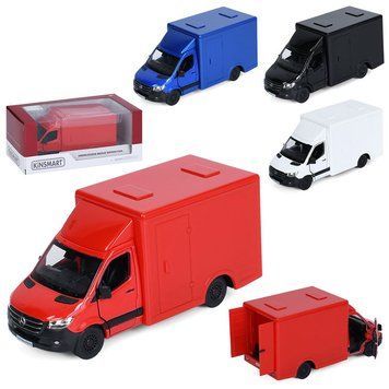 Металева машинка Mercedes-Benz Sprinter з будкою Kinsmart KT 5471 W, 4 кольори 195199 фото &mdash; Кузя