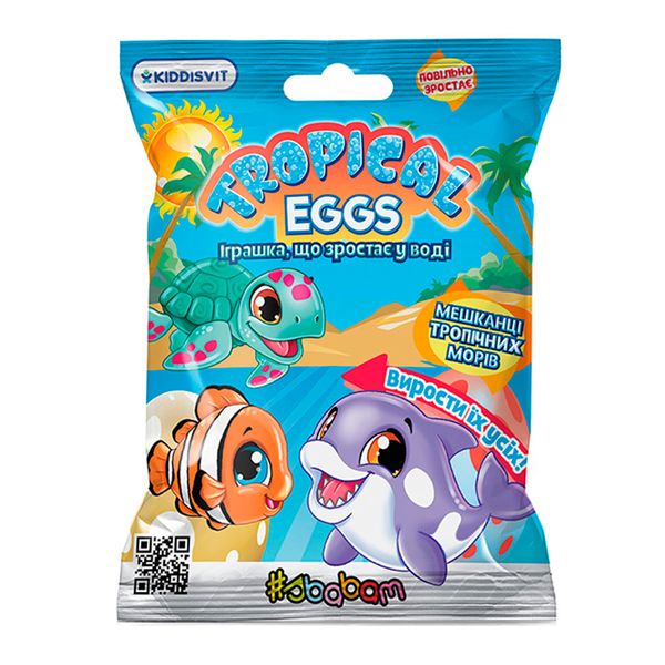 Растущая игрушка-сюрприз в яйце "Tropical Eggs. Жители тропических морей" 77/CN-2020 161990 фото — Кузя