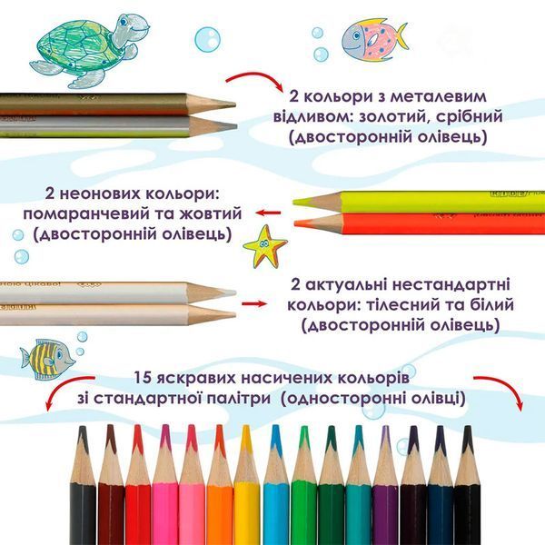 Набір кольорових олівців ZiBi KIDS Line ZB2441, 21 колір 192006 фото &mdash; Кузя