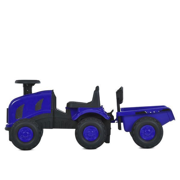 Каталка-толокар трактор Bambi Racer M 6154-4 з причепом та ігровим набором, синій 190359 фото &mdash; Кузя
