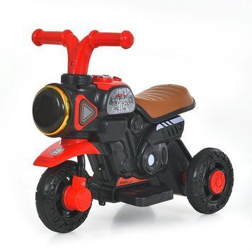 Детский электромотоцикл Bambi Racer M 6361-3, мотор 25W с подсветкой и звуком, красный