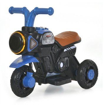 Детский трехколесный электромотоцикл Bambi Racer M 6361-4 с светом и звуком, синий