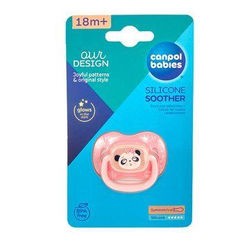 Силиконовая пустышка Canpol babies 34/922_panda, 18 мес., светится 160111 фото &mdash; Кузя