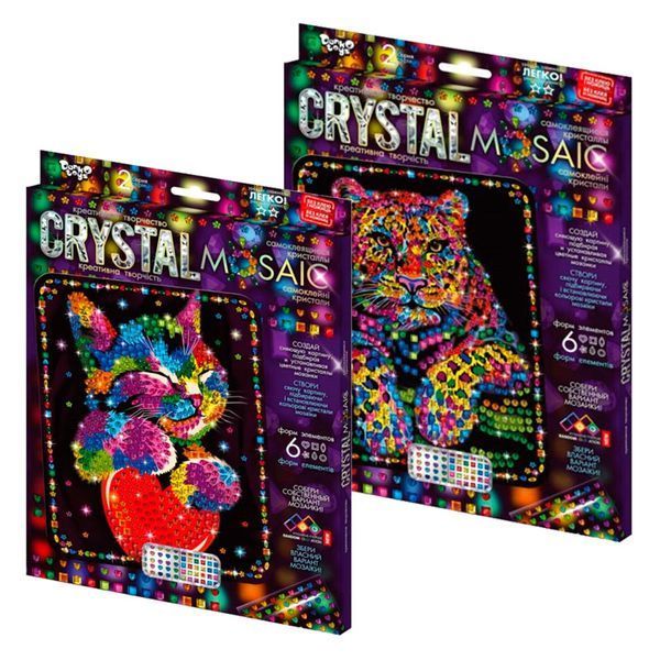 Набор для творчества "Crystal Mosaic" CRM-02-01 Danko Toys, 10 видов 154772 фото — Кузя
