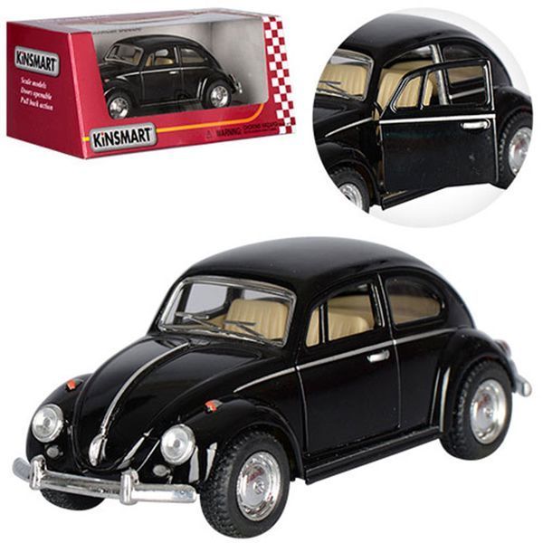 Металлическая инерционная машинка Kinsmart 1967 Volkswagen Beetle KT 5057 W, 4 цвета 99781 фото &mdash; Кузя