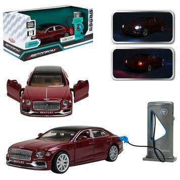 Машинка Bentley Flying Spur Hybrid із зарядною станцією Автопром 68718R 186840 фото &mdash; Кузя