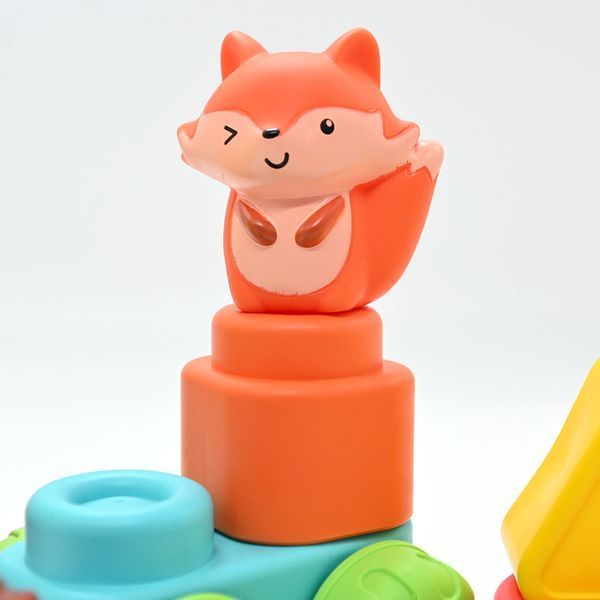 Детский мягкий конструктор с животными Soft Rubber Block 6192, 16 деталей 193503 фото &mdash; Кузя