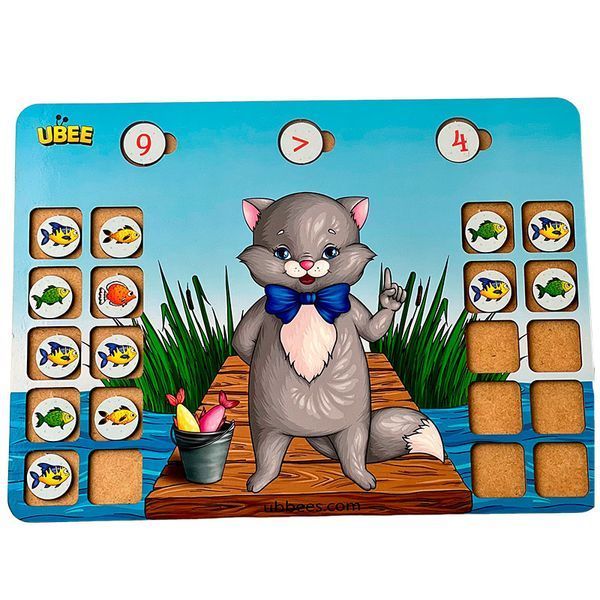 Деревянная развивающая игра ПСД237 "Ученый котик" 173583 фото &mdash; Кузя