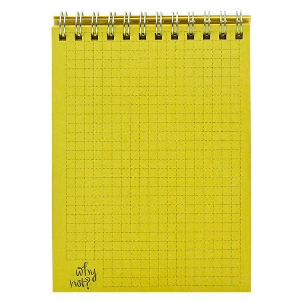 Блокнот на пружине в клеточку А6 Profiplan Title office yellow 903504, 64 л 182426 фото &mdash; Кузя