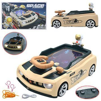 Дитячий автотренажер з кермом, світлом та рухомою трасою Space Adventure 998 E 194092 фото &mdash; Кузя