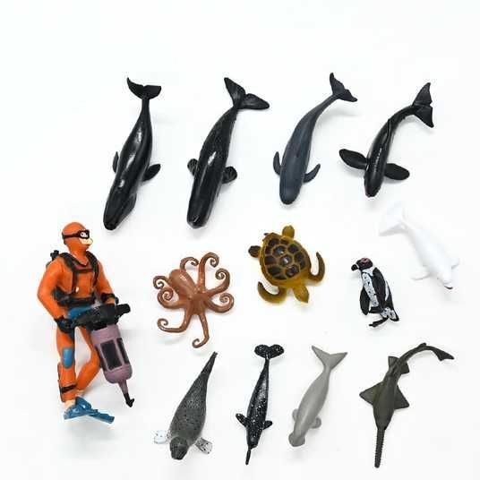 象　釣り人　置物セット Купить Набор игровых фигурок Морские обитатели YJ 803 D, 13
